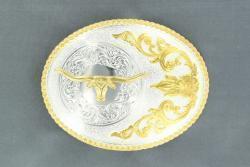 Nocona Oval Floral Embossed Buckle