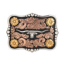 Nocona Rectangle Longhorn Buckle