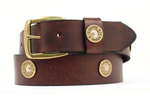 Nocona Mens Shotgun Shell Brown Belt bolt ranch store free shipping
