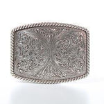 Nocona Western Mens Belt Buckle Floral Silver at boltranchstore.com