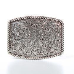 Nocona Western Mens Belt Buckle Floral Silver at boltranchstore.com