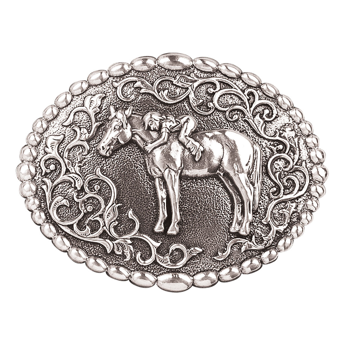 Youth Horse & Cowgirl Buckle