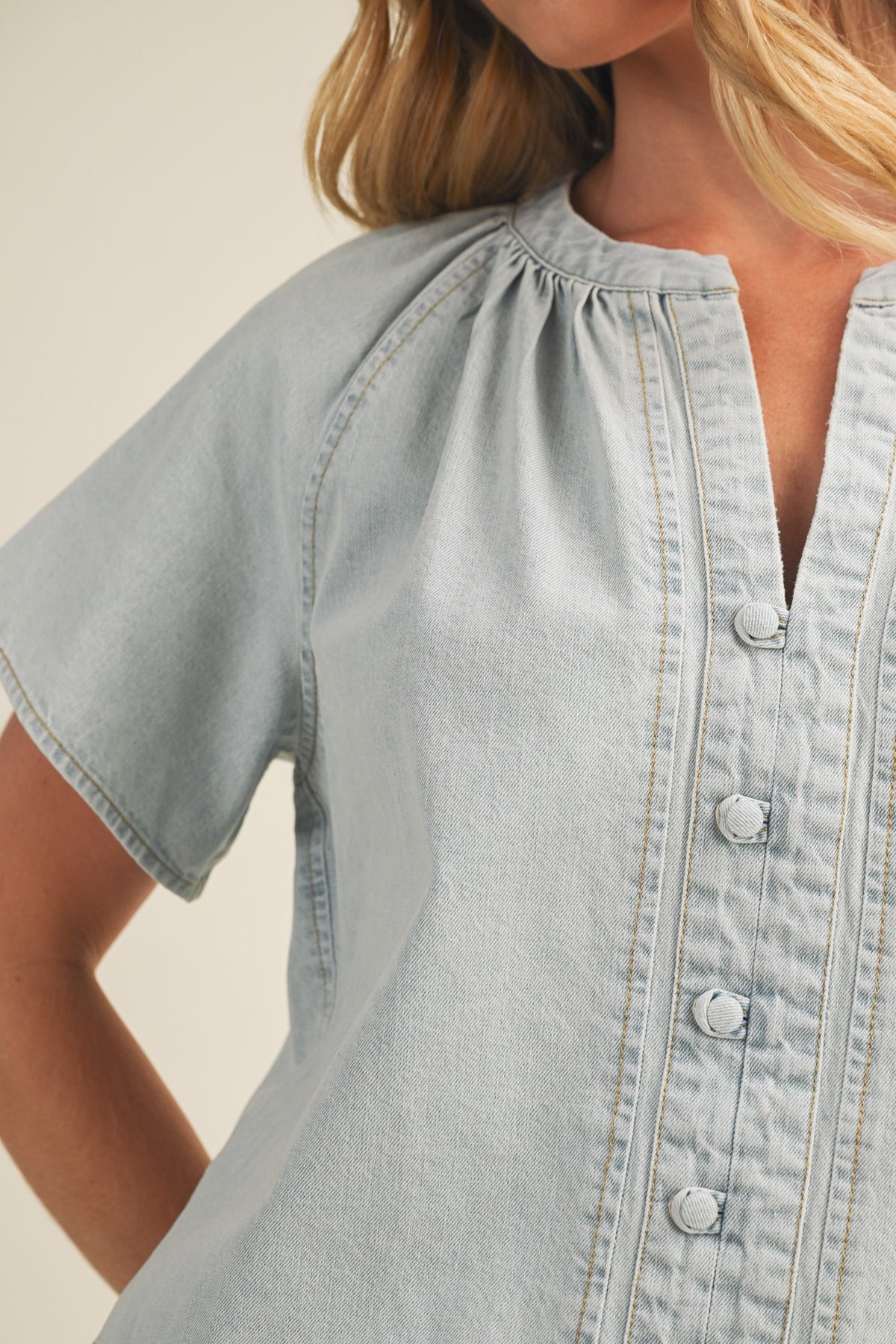Nova Denim Blouse shop at boltranchstore.com western denim free shipping