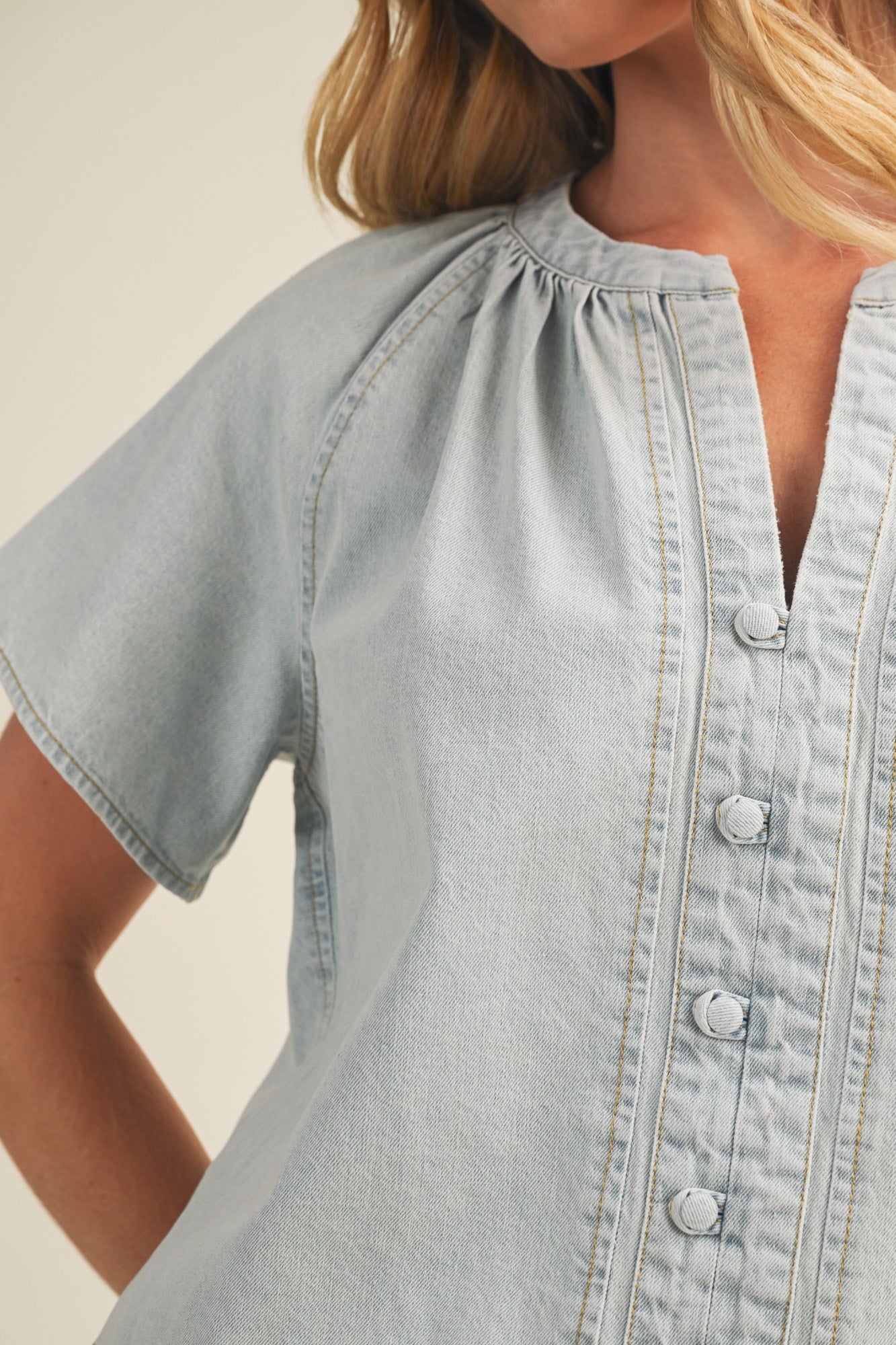 Nova Denim Blouse shop at boltranchstore.com western denim free shipping