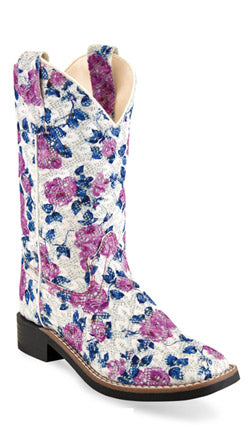Old West Girls Floral Boot
