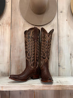 Old Gringo Womens Ellison Caiman Boot with a 16" shaft in a snip toe with a composite heel at boltranchstore.com