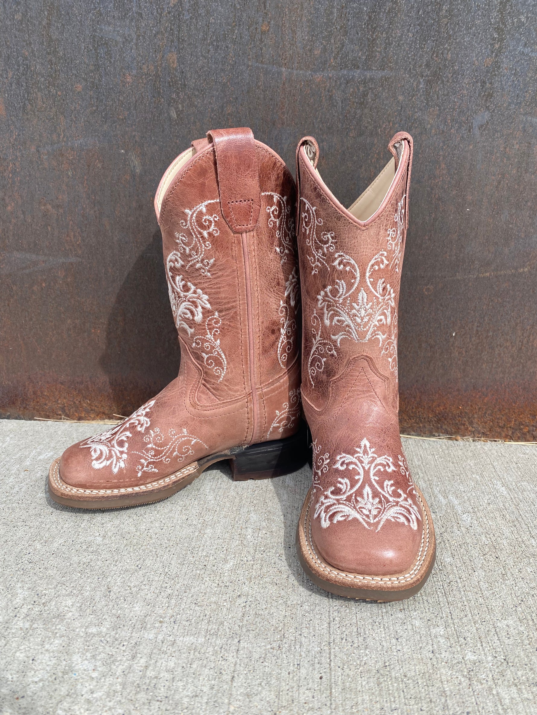Old West Girls Floral Sq Toe Boots order at boltranchstore.com