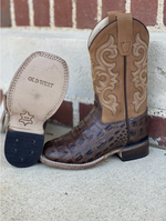 Old West Kids Horn Back Gator Boots order today at boltranchstore.com