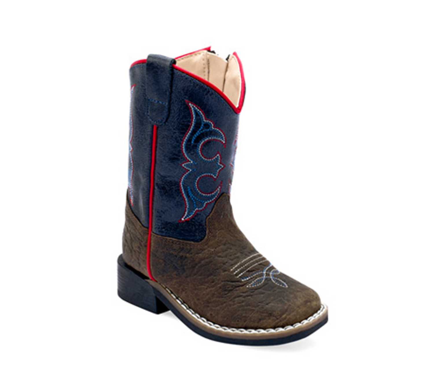Old West Little Kids Cowboy Boots Brown and Blue order at boltranchstore.com