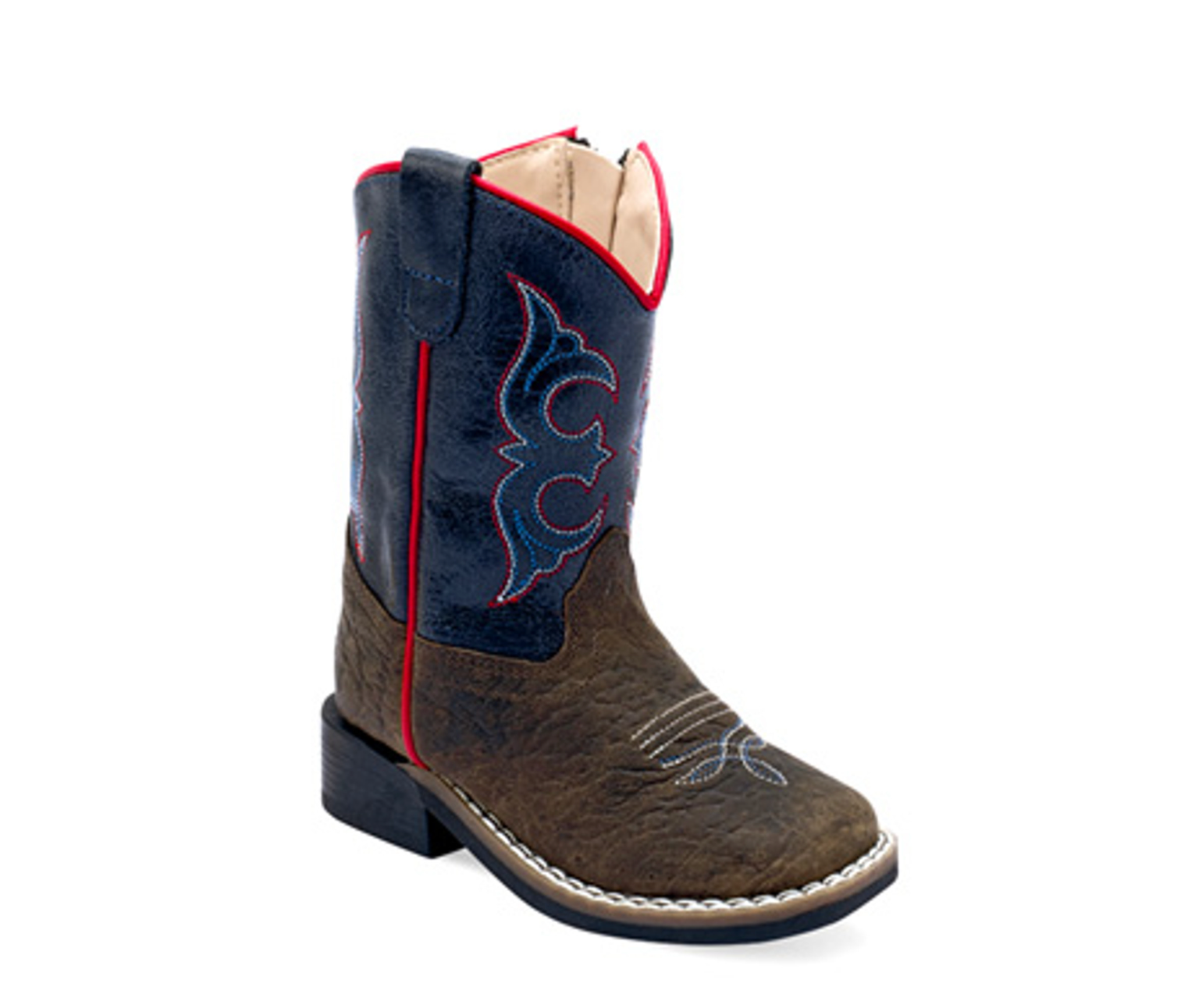 Old West Little Kids Cowboy Boots Brown and Blue order at boltranchstore.com