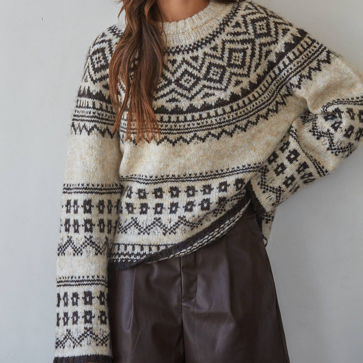 Olivia Knit Sweater Pullover Top warm cozy sweater bolt ranch store country