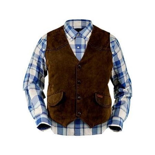 Outback Trading Mens Montana Western Vest - Brown