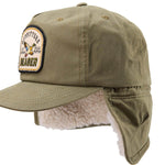 Seager Outfitters Waxed Flapjack Green organic sherpa lined ear flaps western fashion Kamas