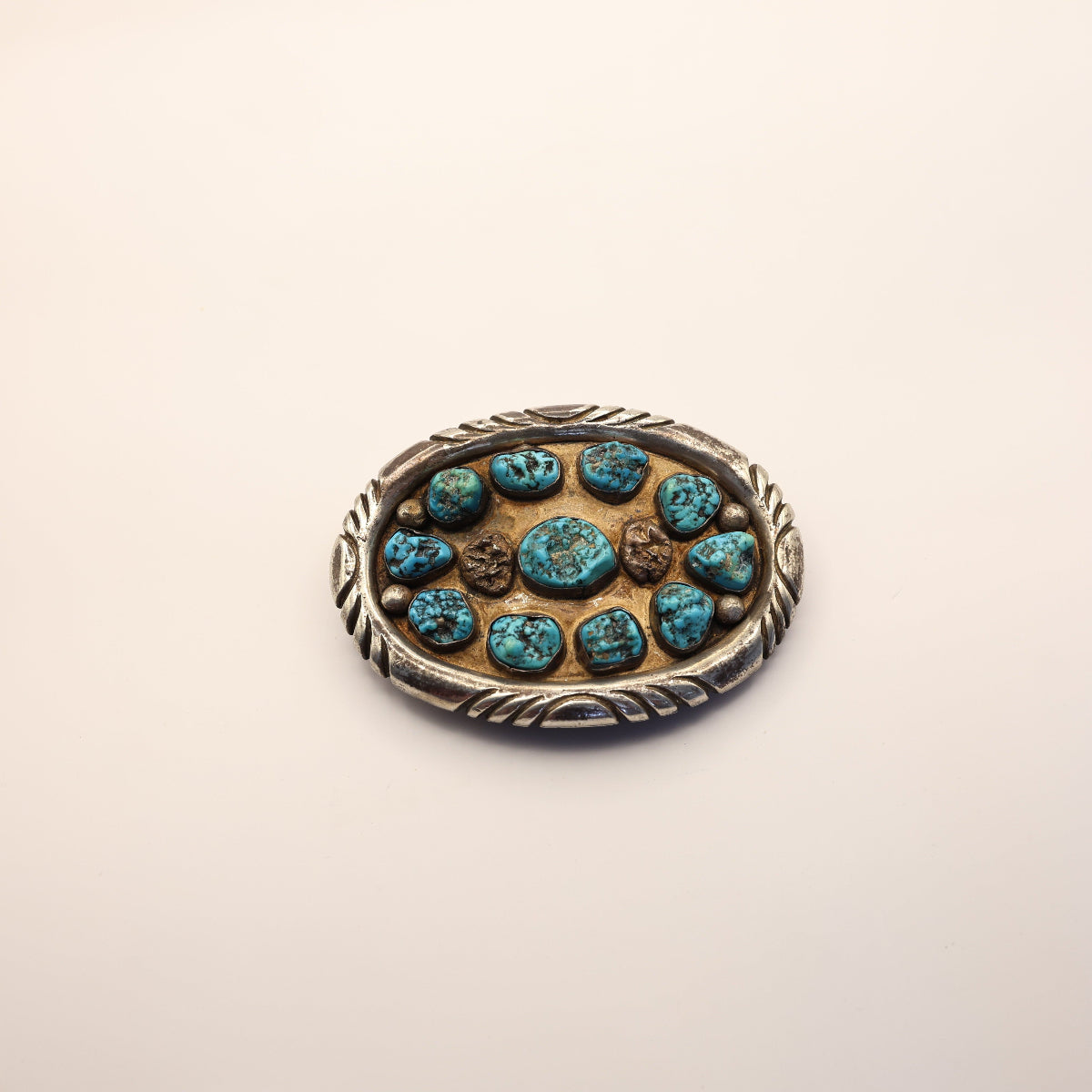 Oval Stone Turquoise Buckle Available at Bolt Ranch Store