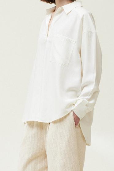 Oversized Collared Button Up Shirt