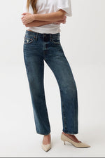 Pistola Lexi Mid Rise Bowed Straight Jean Artisan Wash dark denim P00016200 womens pants summer 2026 new Pistola BoltRanchStore.com Free Shipping boutique