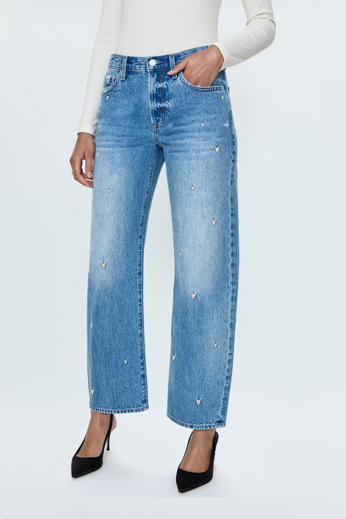 Pistola P00016200RLCFTIV_905_Lexi Mid Rise Bowed Straight Jean WOMENS barrel pants Pistola free shipping Boltranchstore.com