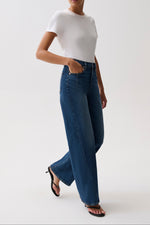 Womens western boutique Utah womens fashion Kyra High Rise Bowed Wide Leg Inkwell SKU P00016218 womens dark jean 