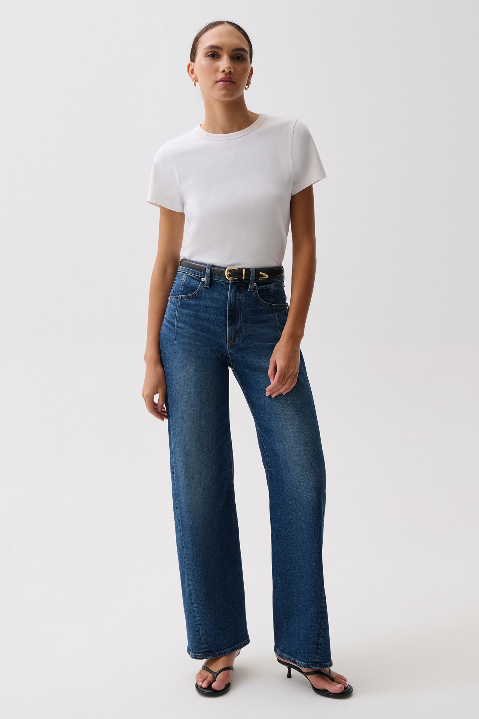 Utah womens western boutique rodeo denim Kyra High Rise Bowed Wide Leg Inkwell SKU P00016218
