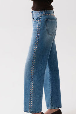 Pistola Lexi Mid Rise Bowed Straight Pants