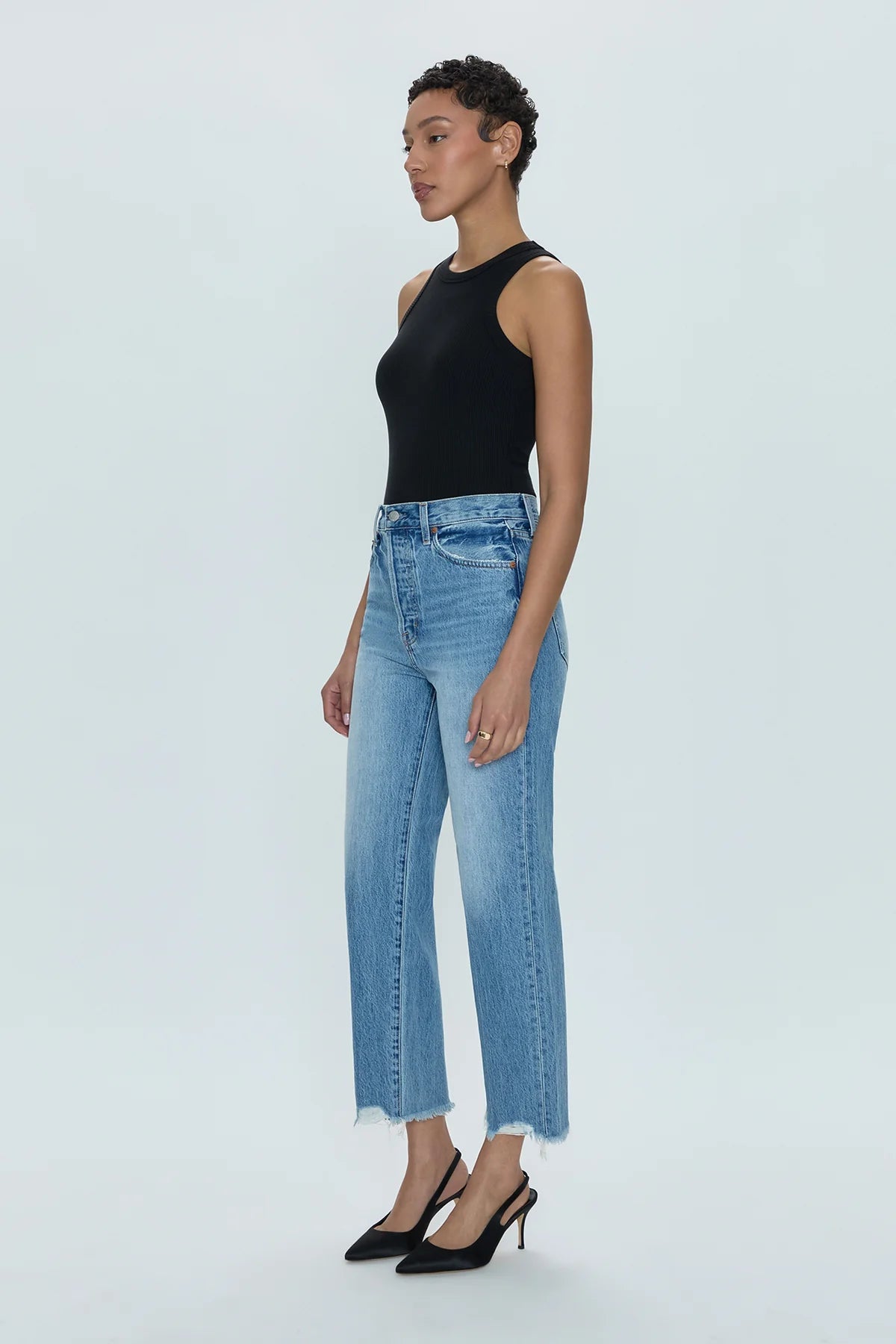 Pistola Cassie Super High Rise Straight in Era Vintage