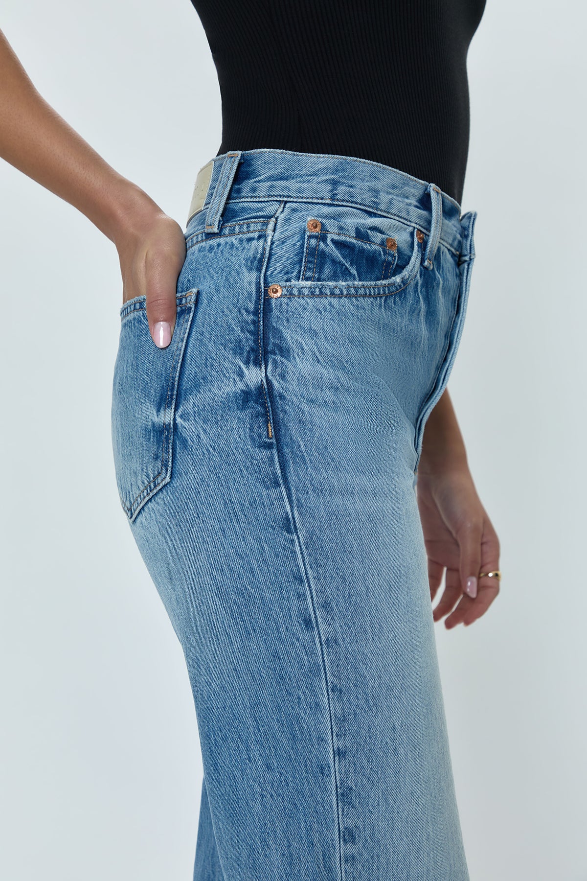 Pistola Cassie Super High Rise Straight in Era Vintage