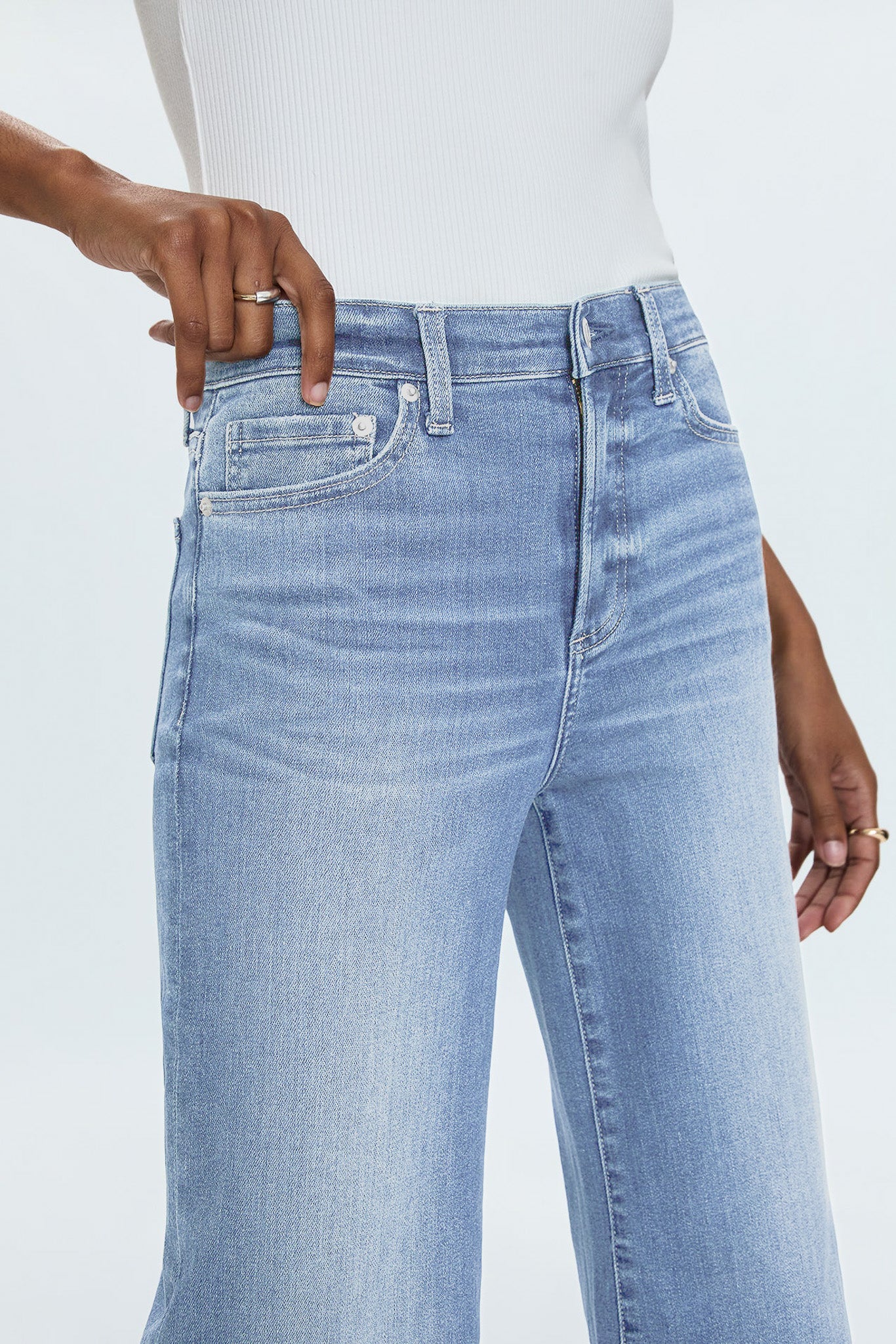 Pistola Izzy Wide Leg Crop Jeans