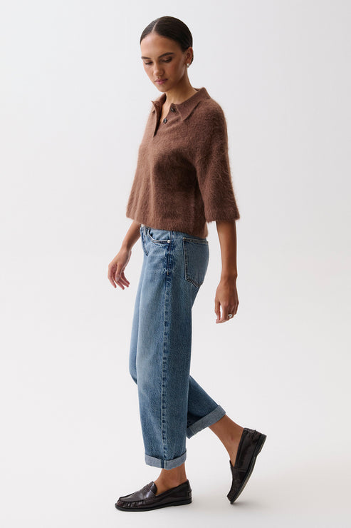Pistola Donny Rolled Hem Boyfriend Jean in Wilcox