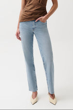 Pistola Aleks Mid Rise Straight Long Jean Agean at boltranchstore.com free shipping womens jean light wash jean straight leg womens jean in stock 