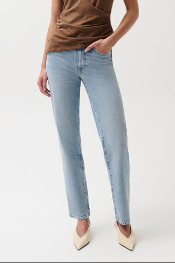 Pistola Aleks Mid Rise Straight Long Jean Agean at boltranchstore.com free shipping womens jean light wash jean straight leg womens jean in stock 