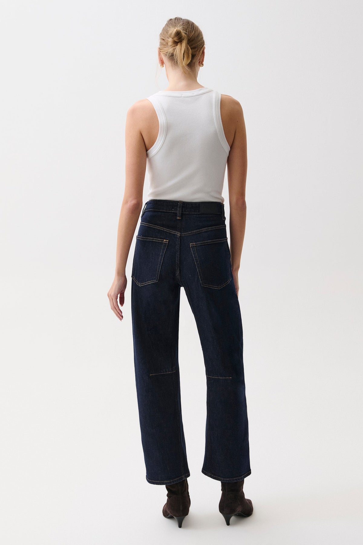 Pistola Beau Seamed Crescent Jean Nightfall everyday cowgirl denim with dimensional curved seams Park City and Kamas style