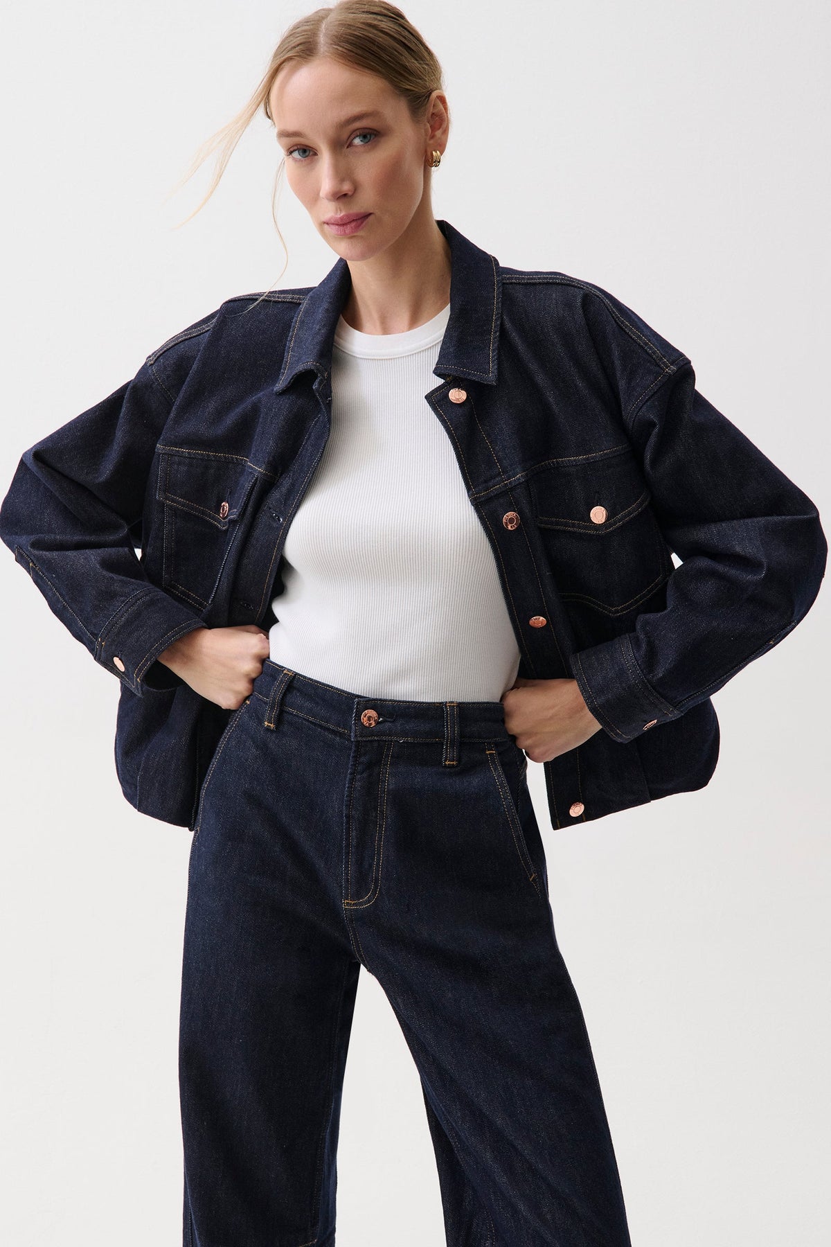 Pistola Bibi Blouson Jacket Nightfall soft volume blouson silhouette with a gently gathered hem womens western clothing