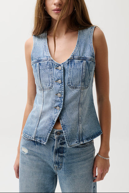 Pistola Gia Denim Vest P00041010 western fashion style womens denim vest boutique Boltranchstore.com Free Shipping Summer 2026 new arrival