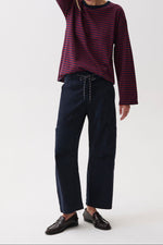 Pistola Sabrina Curved Utility Pants Nautical contrast rope drawstring waistband with an easy adjustable fit western fashion