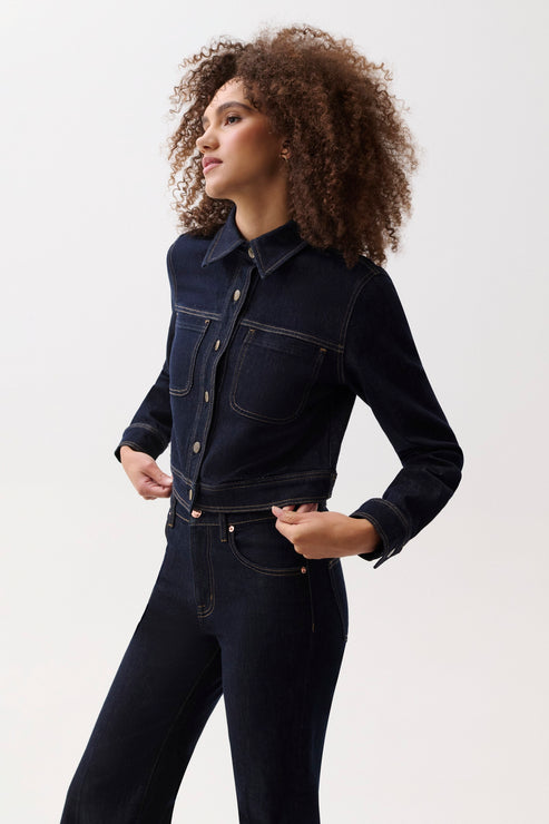 Pistola Leonie Cropped Denim Jacket