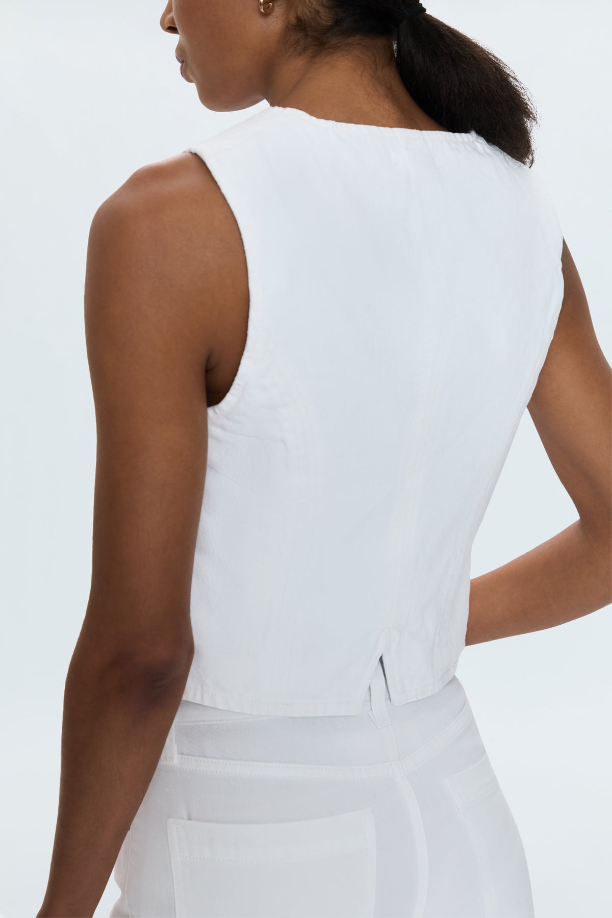 Pistola Vero Denim Vest in White