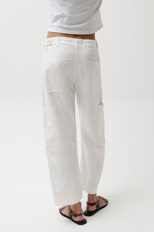 Pistola Sabrina Curved Utility Pants White