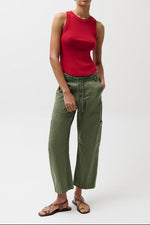 Pistola Sabrina Curved Utility Pants a cropped 27 inch inseam in a meadow rich green pants travel pants perfect for summer at boltranchstore.com Free shipping in stock  womens jeans green jean 