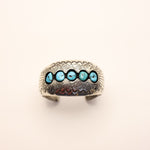 P.Benally Navajo Turquoise & Sterling Silver Cuff Bracelet at The Bolt Ranch Store