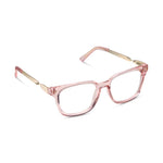 Peeper Sidebar Reading Blue Light Eyeglasses at boltranchstore.com pink glasses with gold blue light 
