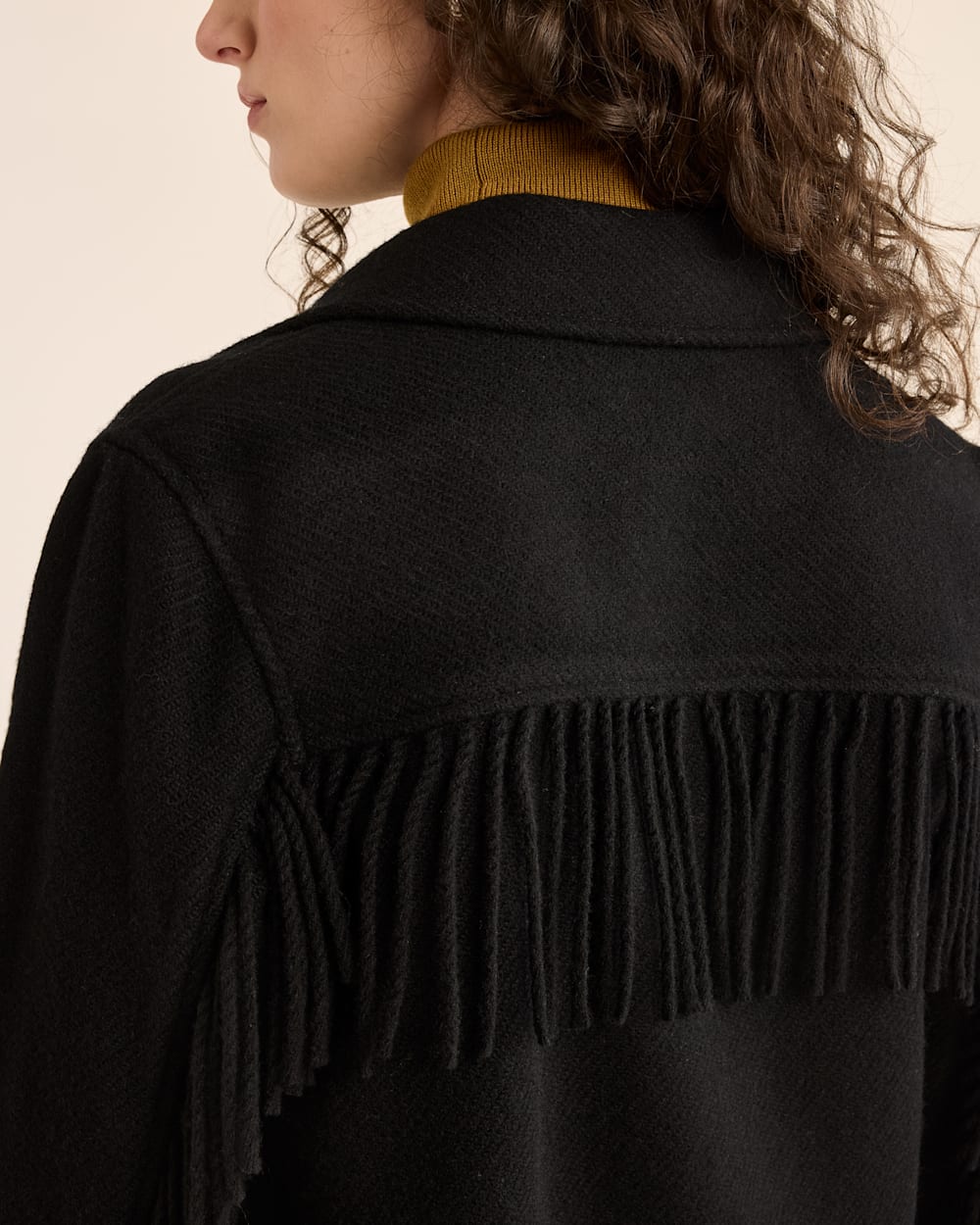 Pendleton Jolene Wool Fringe Jacket Black