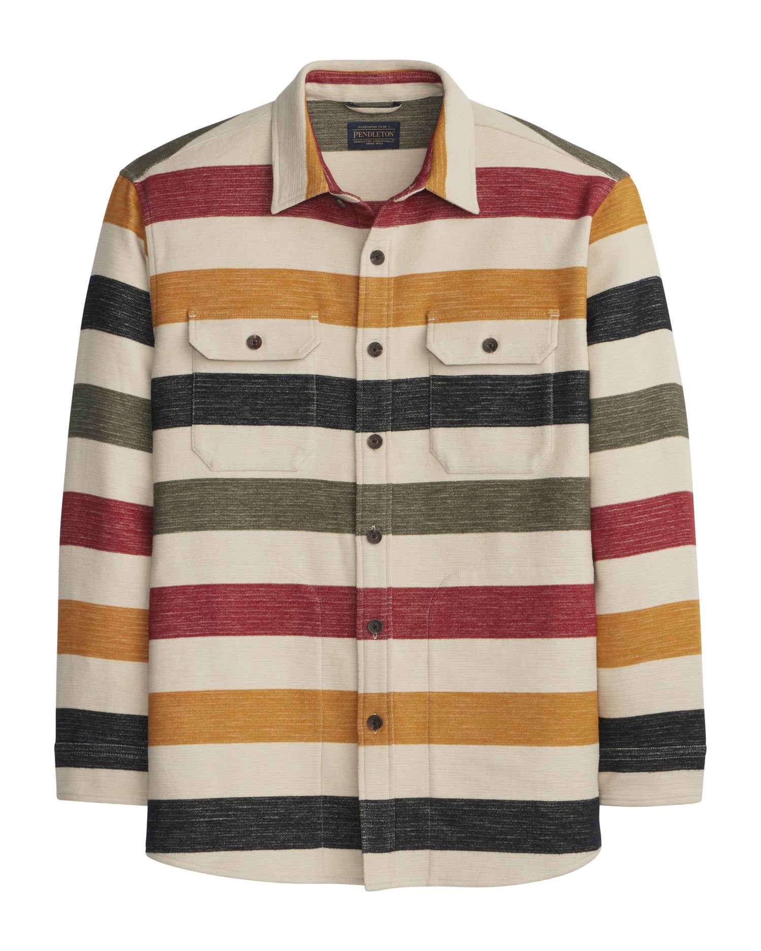 Pendleton Mens Driftwood Chamois Shirt in the pendleton stripes perfect fall shirt