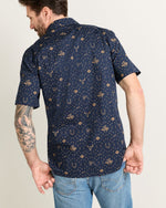 Pendleton Mens short Sleeve Laramie Snap Front Shirt with bull heads, horse shoes brands and riders patterned throughout the shirt available at boltranchstore.com