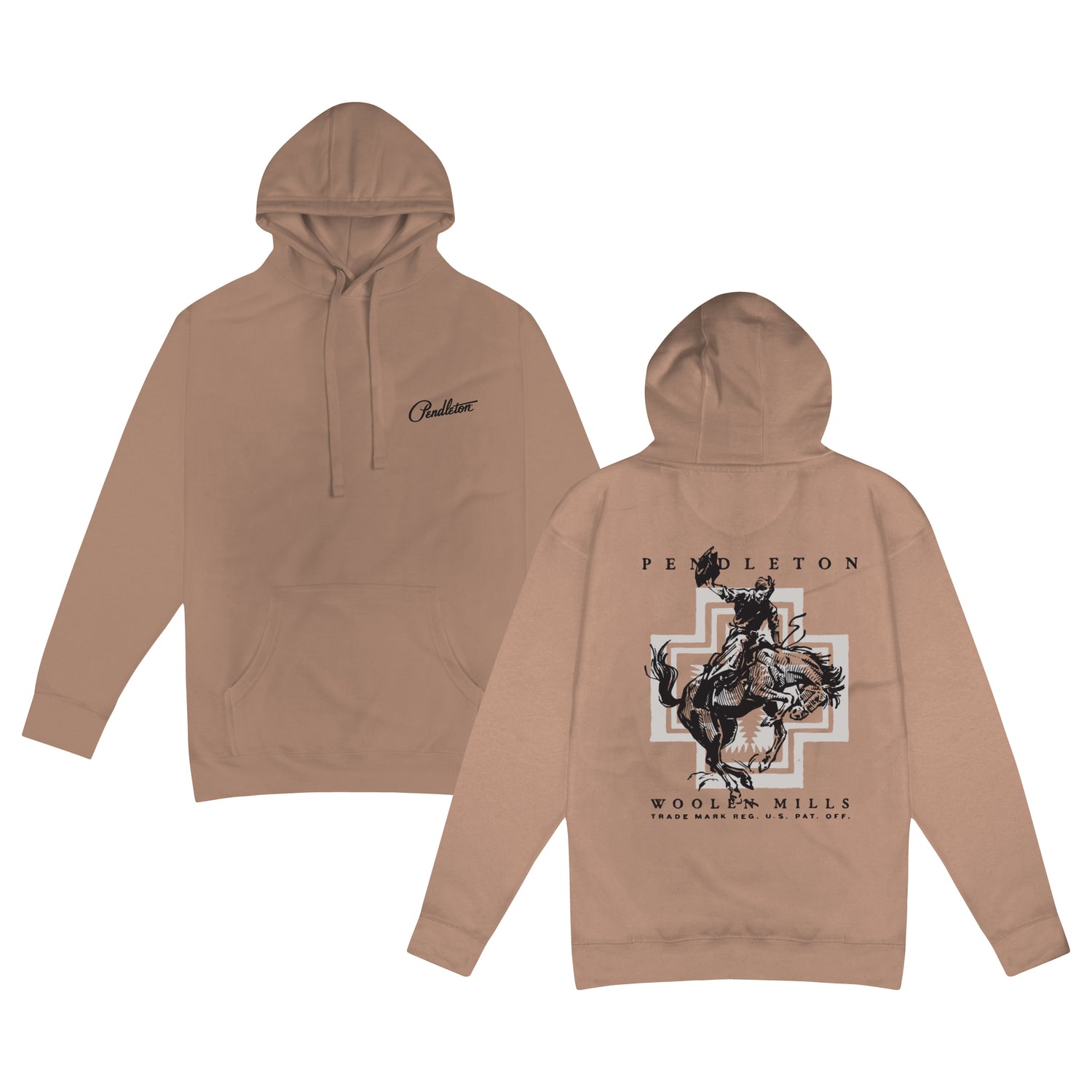 Pendleton Mens Rodeo Harding Graphic Hoodie order today at boltranchstore.com