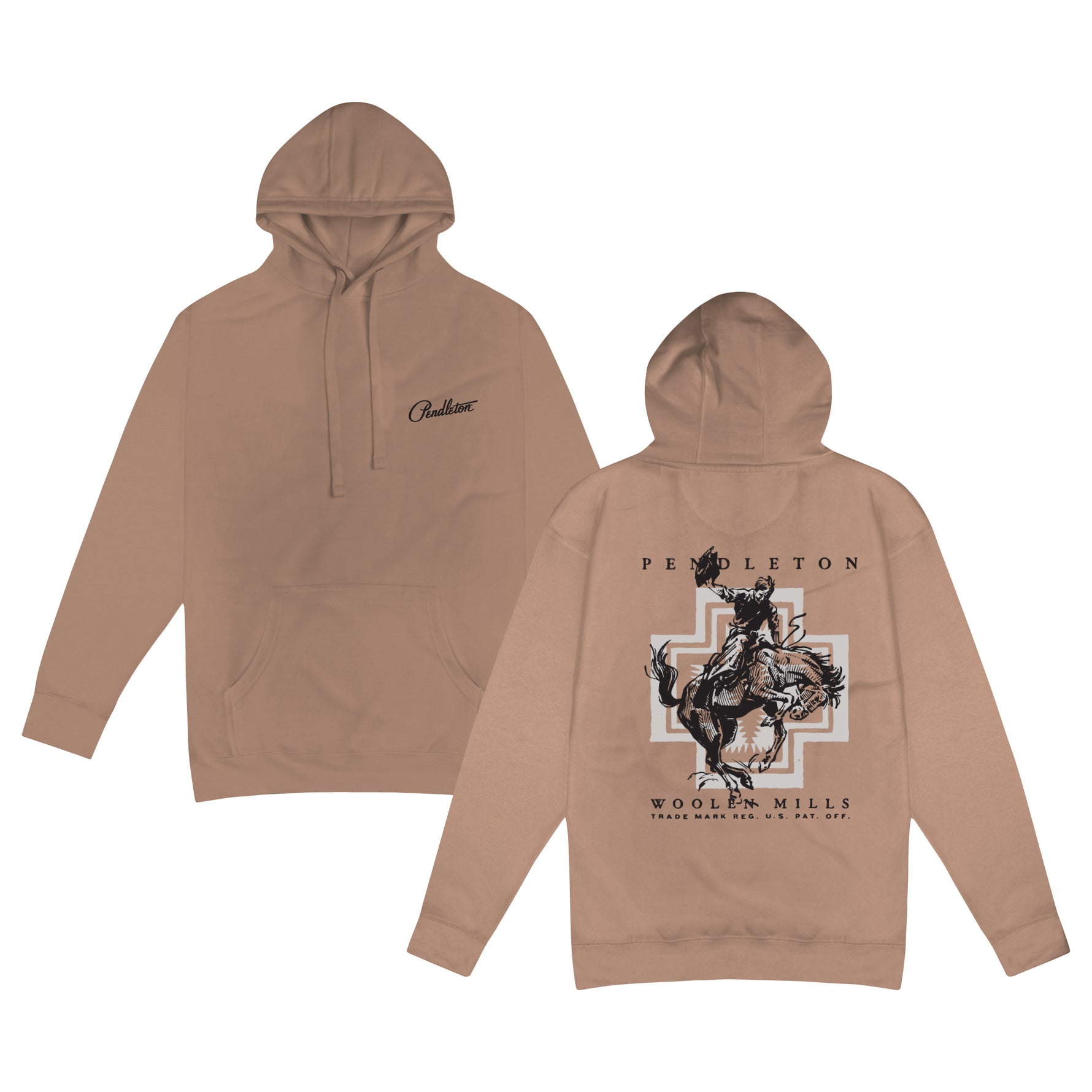 Pendleton Mens Rodeo Harding Graphic Hoodie order today at boltranchstore.com