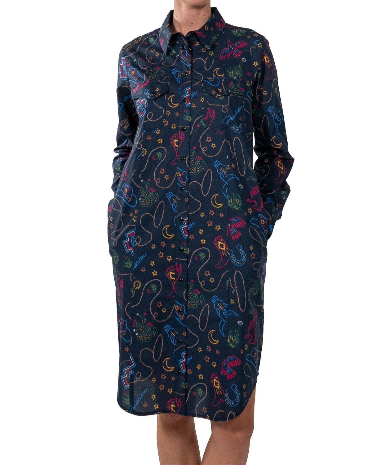 Pendleton Print Gambler Shirt Dress order today at boltranchstore.com
