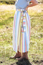 Pendleton Striped Wrap Skirt Bolt Ranch Store womens linen skirt tie waist western womens boutique utah boltranchstore.com buy now