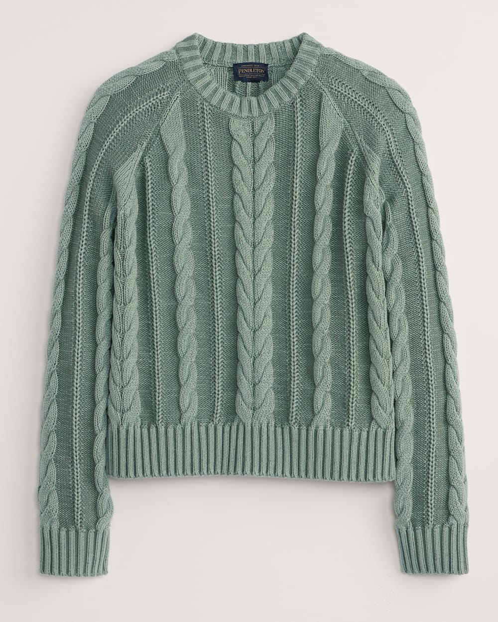 Pendleton Womens Cotton Cable Sweater