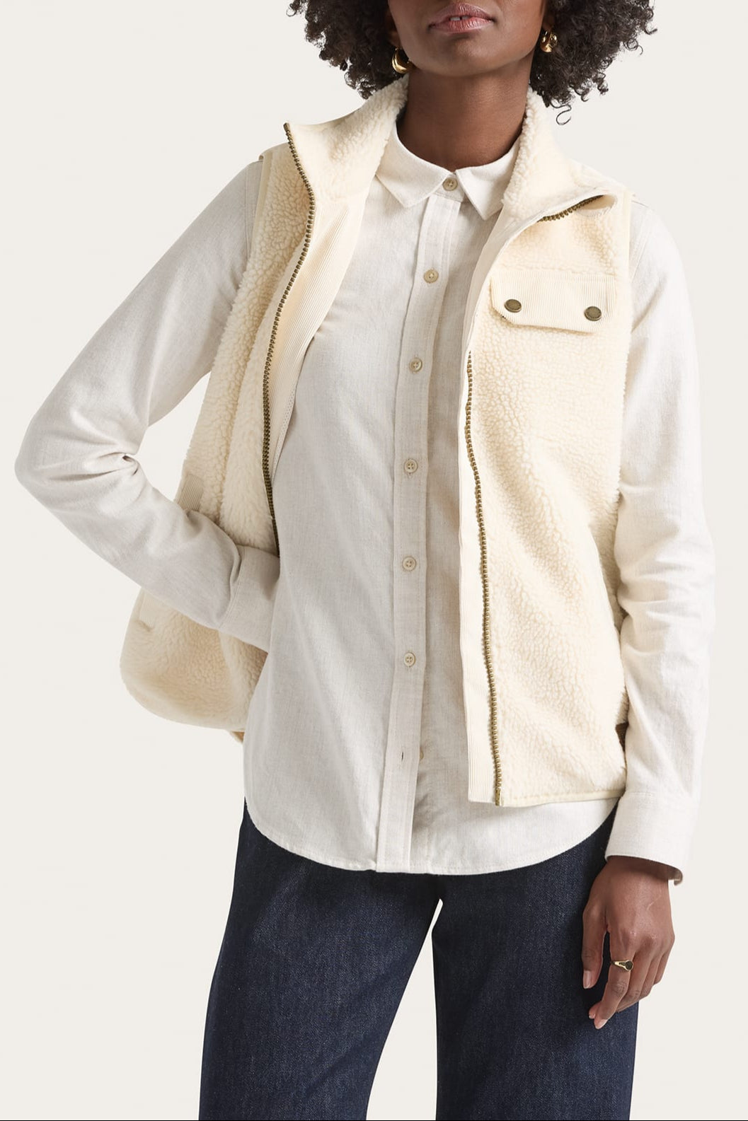 Pendleton Womens Laurel Fleece Vest C1464-83138 western wear free shipping popular fall Boltranchstore.com cream