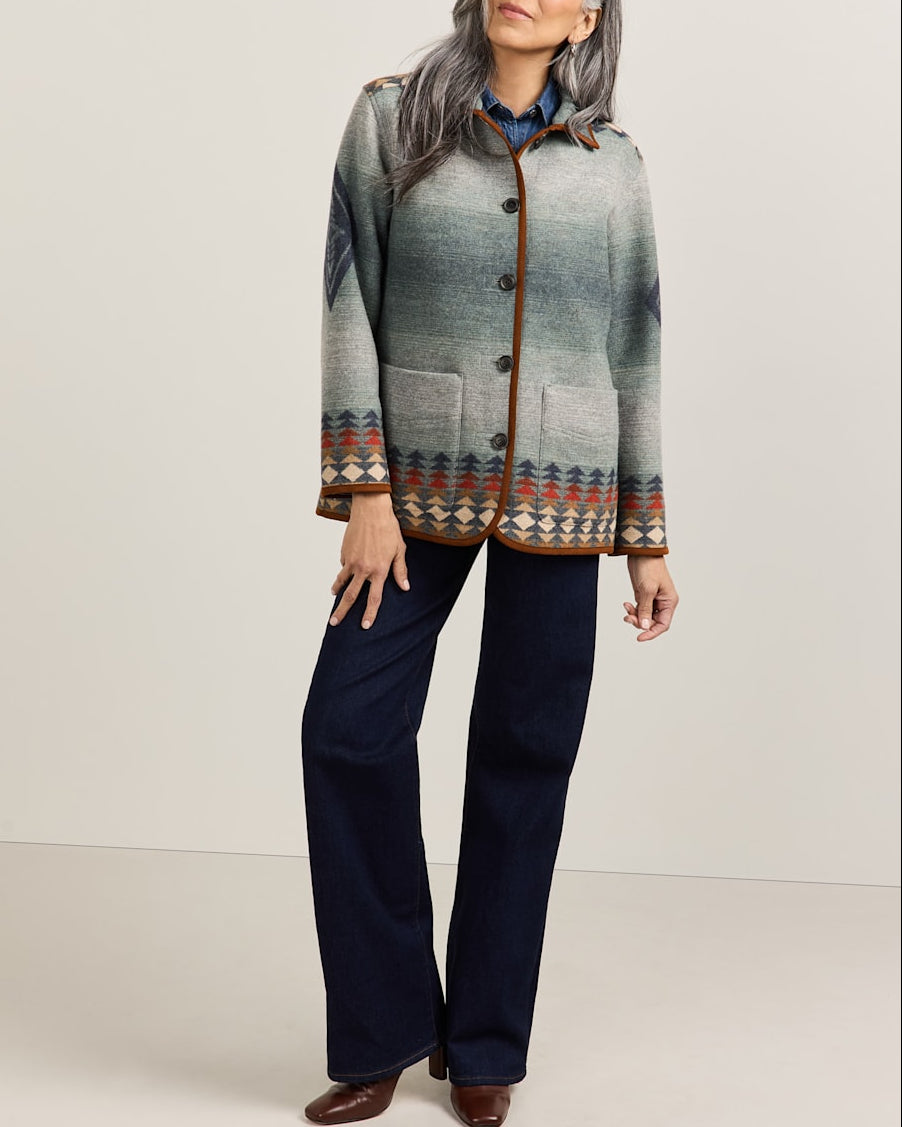 Pendleton Womens Reversible Harding Indigo Coat